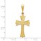 14K Yellow Gold Cross Pendant Charm Religious Jewerly 39mm x 17mm